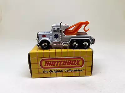 Matchbox-mb#61-peterbilt Wreck Truck-m9police-with Box-orange/white • $13.99