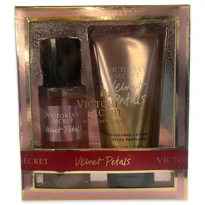 Victoria's Secret Velvet Petals Body Mist & Lotion Duo Holiday Gift Set FASTSHIP • $18.95