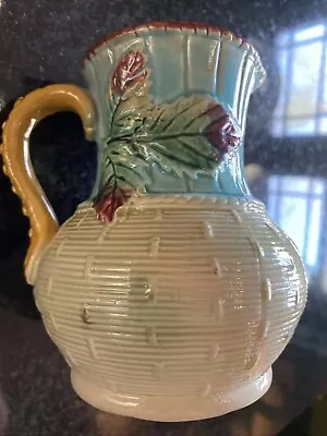 Small Majolica Pitcher With Leaves  • $42