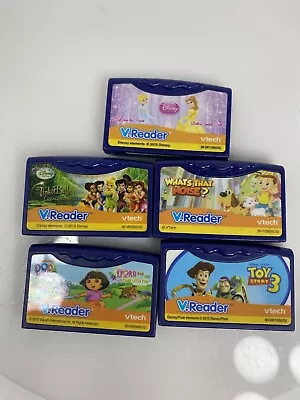 VTech V.Reader Learning System Video Game Cartridges - Lot Of 5 Toy Story  Dora • $24.99