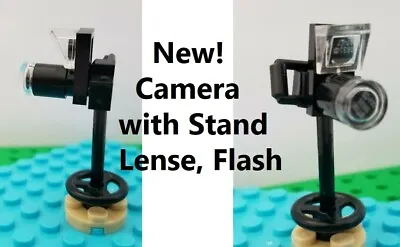 LEGO CAMERA SET Telephoto Photography Flash Telescope Stand Video Minifigure • $15.81