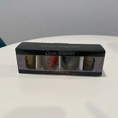 Game Of Thrones Glassware Set Of Four 1.5oz Each - HBO - Shot Glasses • £17.35