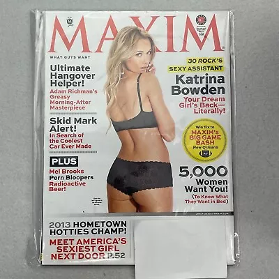 Maxim Magazine For Men 2013 January February Katrina Bowden • $9.95