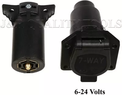 7-Way 7 Poles Round Trailer Connector Male And Female RV Plug Connector 7 Way • $12.95