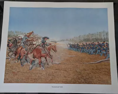 Randy Steffen Collectible Civil War Large Print Rare Texas Rangers  27  X 22  • $24.95