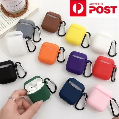 Apple Airpods Silicone Gel Case Shockproof Protective Cover Skin Case Airpod 1 2 • $4.73