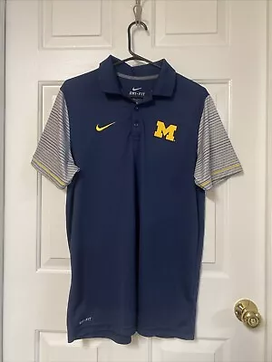 Michigan Wolverines Nike Dri-Fit Polo Golf Shirt Embroidered Men’s L • $24.98