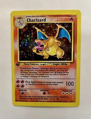 Pokemon Charizard Holographic Base Set Fan Art/Gift/Display • $7.99