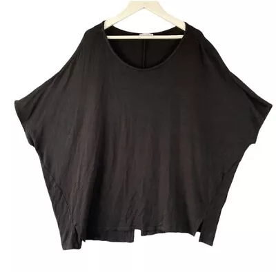 Zara BW Collection Batwing Sleeve Top Black Medium Women’s Side Back Slit • $11