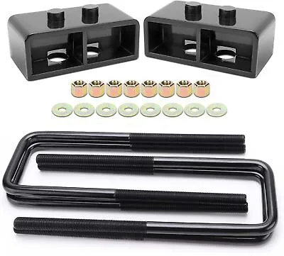 For 2004-2022 Ford F-150 2  Rear Leveling Lift Kit W/ Block & Extended U Bolts • $44.99