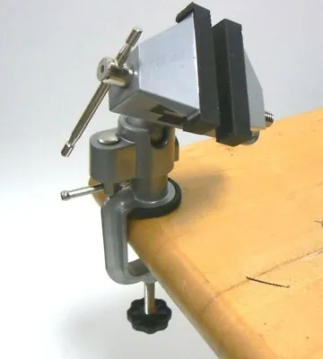 Vises Bench Swivel W/ Clamp 3  Tabletop Vise Tilt Rotates 360° Work Bench Tool • $24.95