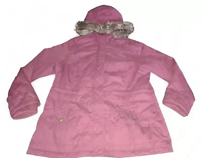 Mossimo Womens Size 2XL Parka Jacket Burgundy Hooded Outerwear • $17.99