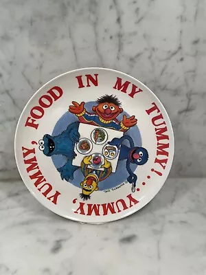 Vintage Sesame Street Muppets Melamine Plate Yummy Yummy Food In My Tummy • $9