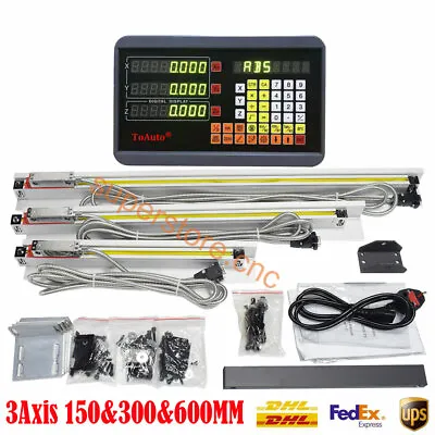 3Axis Digital Readout DRO Display + Linear Scale 150mm（6 ）+300mm（12 )+600mm(24 ) • $225.55