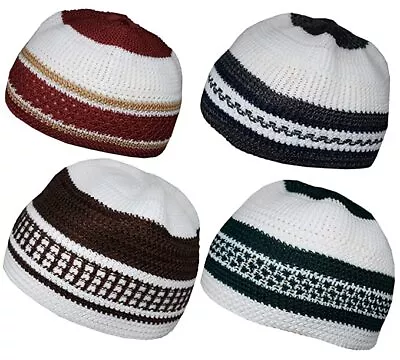 Mens Boys Topi Islamic Skull Cap Muslim Prayer Mosque Hat Kufi Head Wear • £4.99