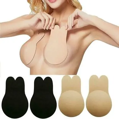 £2.09 • Buy Invisible Breast Lift Up Bra Pad Tape Silicone Cover Ear Rabbit Cup S-XL I0T5
