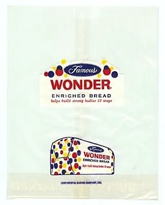 Wonder Bread Bag Vintage Lot Set Of 8 Lunch Sandwich Bags For Kids 1950's NOS • $78.75