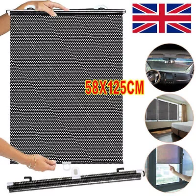 Car Window Roller Blinds Sun Shade Visor Baby Interior UV Protection 58 X 125cm • £7.95