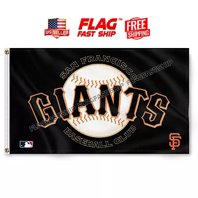 San Francisco Giants Flag 3x5 FT Banner Logo W Grommets Man Cave FREE Shipping • $12.98