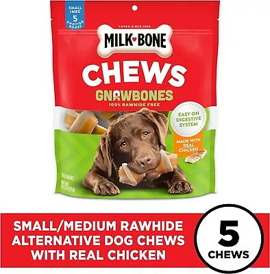 Natural Long LASTING Milk-Bone Chews Chicken GnawBones Rawhide Free Dog Treats • $7.99