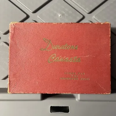 Duratone Canasta 2 Decks Playing Cards Pre Owned In Original Box Vintage 1950 • $7.49