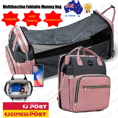 Large Baby Diaper Bag Mummy Maternity Nappy Large Capacity Changing Backpack • $29.99