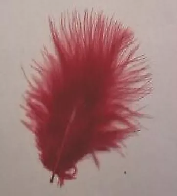 Bag Red Marabou Feathers For Cards Or Crafts • £1.25