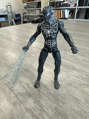 Marvel Legends SpiderMan 3 Sandman BAF Wave - Black Suit Spider-Man Loose Figure • $49.29