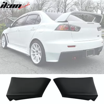 Fits 08-15 Mitsubishi Lancer Evolution EVO Style Rear Bumper Lip Spats Aprons PU • $42.24