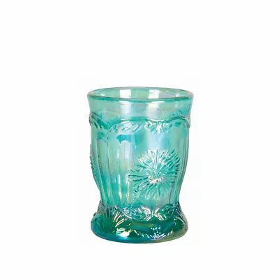 Mosser Glass Dahlia 8oz Tumbler | Teal Carnival • $24.74