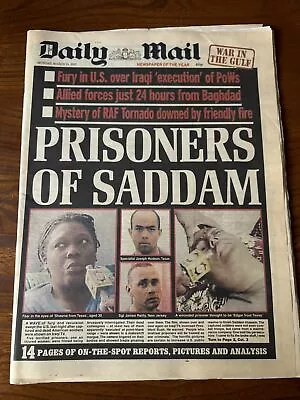 Daily Mail Newspaper 24th March 2003 Gulf War Iraqi Saddam • £9.99