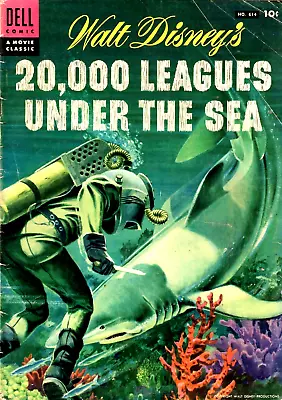 Walt Disney's 20000 Leagues Under The Sea No. 614 - 1954 Dell Four Color • £4.82