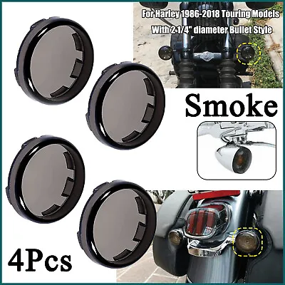$10.98 • Buy US 4x Smoke Lens Bullet Turn Signal Light Covers For Harley V-Rod VRSCDX VRSCD