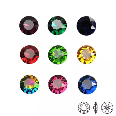  ALL Colors Sewing Rhinestones Crafts Rivoli Crystal Glass Strass Sew On Chatons • $8.61