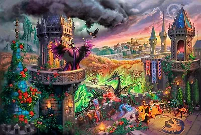 Thomas Kinkade Studios Maleficent 18 X 27 Limited Edition Canvas G/P Framed • $1375