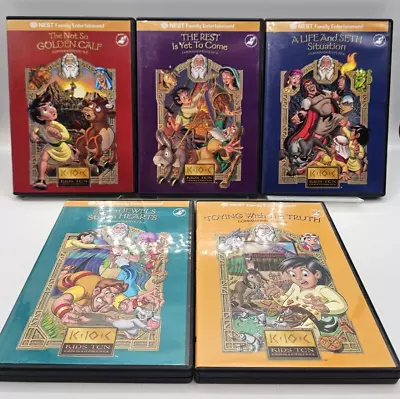 Nest Bible Stories Kids Ten Commandments 1-10 5 DVDs Sunday School Homeschool • $21.99