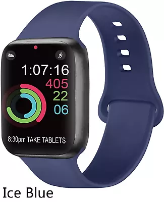 $5.39 • Buy Apple Watch IWatch Sports Band Strap All Series SE 38/40/41/42/44/45/49mm+Film