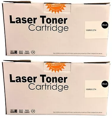 Compatible 106R01274 Black Twin Toner Cartridges For Xerox Phaser 6110N • £13.44