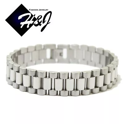 7.5 --10 MEN's Stainless Steel 10mm/15mm Silver Watch Band Link Chain Bracelet • $16.99