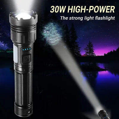 1000000 Lumens Super-Bright LED Tactical Flashlight Rechargeable COB Work Light • $6.90