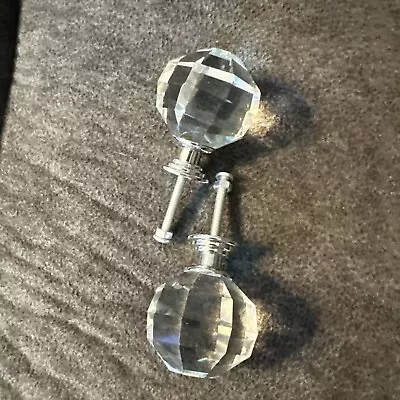 Round Diamond Crystal Glass Knobs Cupboard Pulls Colorful Drawer Knobs Handle 2 • $3.99