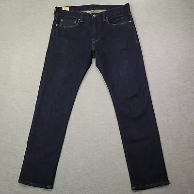 J Crew Jeans Mens 32x30 Blue Dark Wash 484 Slim Fit Straight Leg Low Rise • $24.99