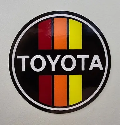 Toyota Retro JDM Tri-Color Sticker Vintage Decal 3  4 Runner Pickup Tacoma • $3.50