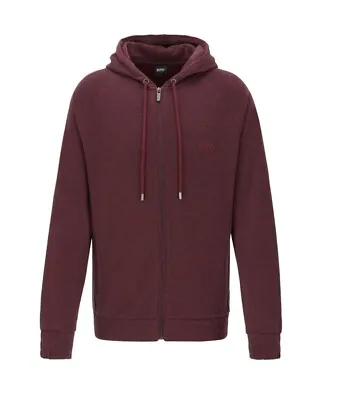 $96.53 • Buy Hugo Boss Red Cashmere Wool Warm Tracksuit Lounge Jacket Hooded Top Hoodie £149