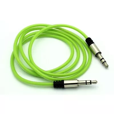 For VERIZON PHONES GREEN AUXILIARY CABLE CORD CAR AUX STEREO SPEAKER WIRE 3.5mm • $8.33