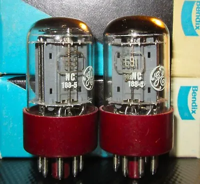 Matched Pair Nos Nib Rca/ge Bendix Red Base 5691  Tubes Super Premium 6sl7 • $169