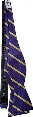 Ellis Tie Company Self Tie Bow Tie Purple Gold Polyester • $3.99