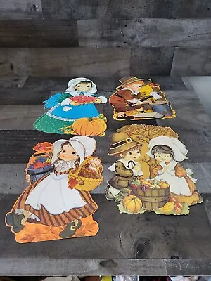 Vintage Ambassador Thanksgiving Die Cut Decorations Lot Of 4 • $10.99