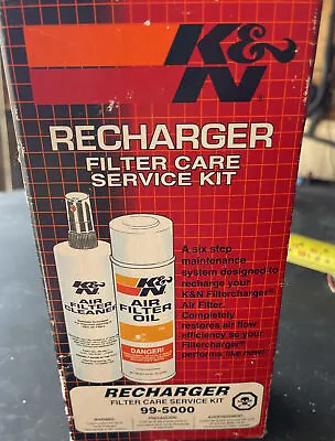 K&n Air Filter Recharger Kit Cleaner + Oil (spray On Oil) Kn #99-5000 New Set • $15.99