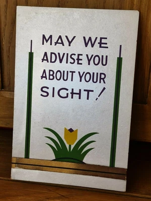 £15 • Buy Art Deco 1930's Opticians Sign Written Advertising Display Card (7)